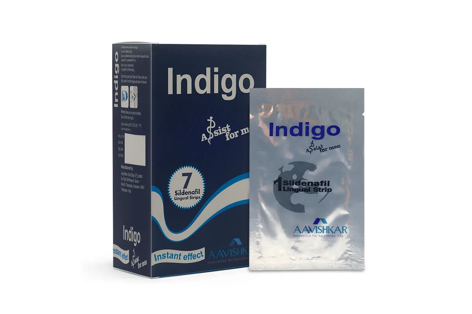 INDIGO - Sildenafil Citrate 100mg Oral Lingual Strips - Image 3